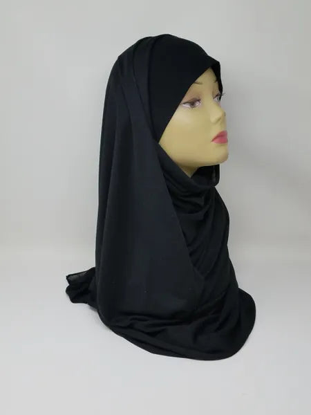 Black Jersey Hijab Scarf
