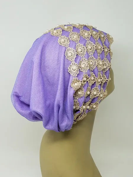 Purple Embellished Turban