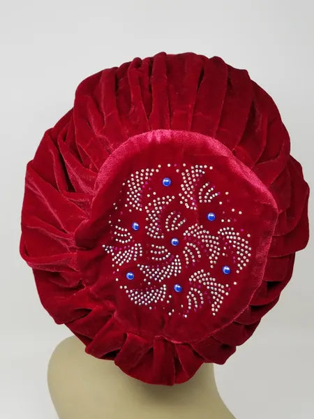 Red Rhinestone Turban