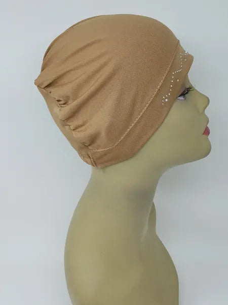 Beige Stretch Cap Hijab