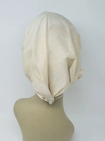 Cream Pre-Tied Turban Cap