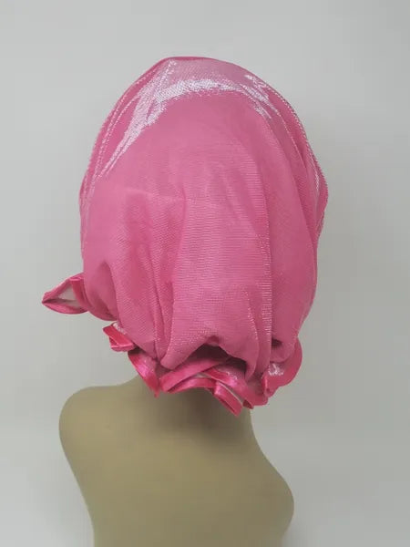 Pink Pre-Tied Turban Cap