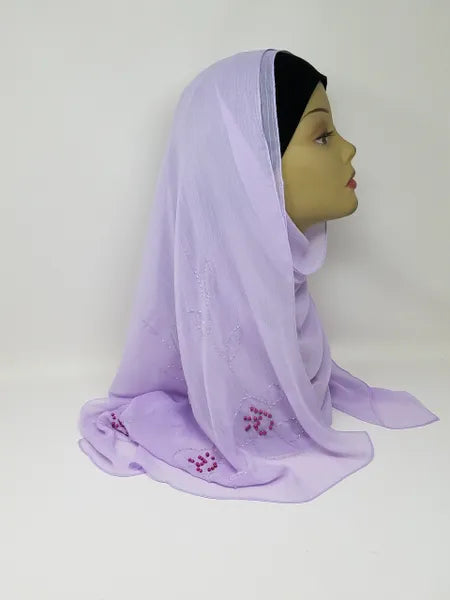Lavender Chiffon Hijab Scarf