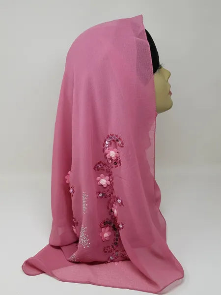 Dusty Rose Chiffon Hijab Scarf Affordable Hijab USA dusty-rose-chiffon-hijab-scarf-affordable-hijab-usa