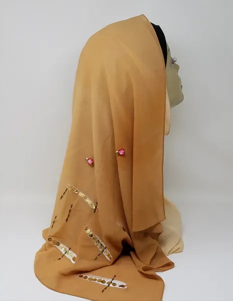 Caramel Chiffon Hijab Scarf