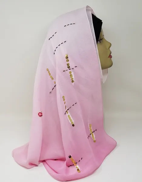 Pink Chiffon Hijab Scarf