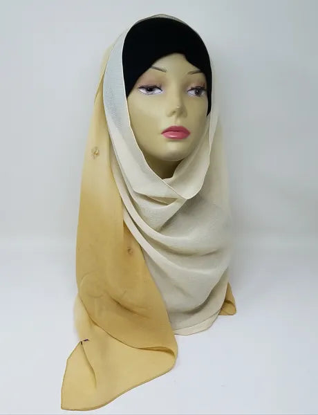 Beige Chiffon Hijab Scarf