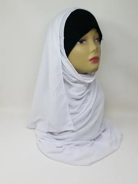 White Jersey Hijab Scarf